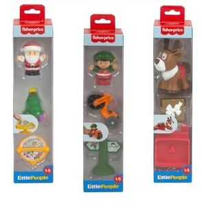 Mattel Fisher‑Price Little People 2023 Holiday Figure Sets Complete Bundle of 3‎